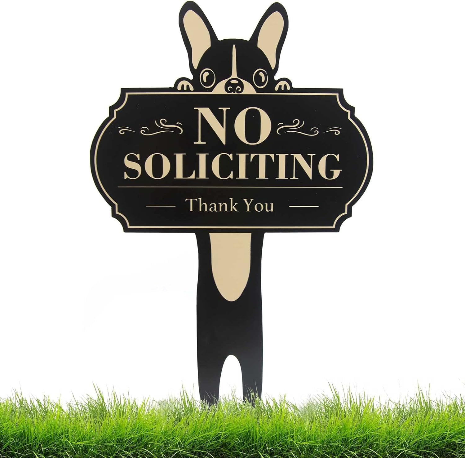 Letrero de “No Soliciting para casa”, divertido letrero de metal para patio al aire libre para decoración de puerta y patio, regalos para dueños de