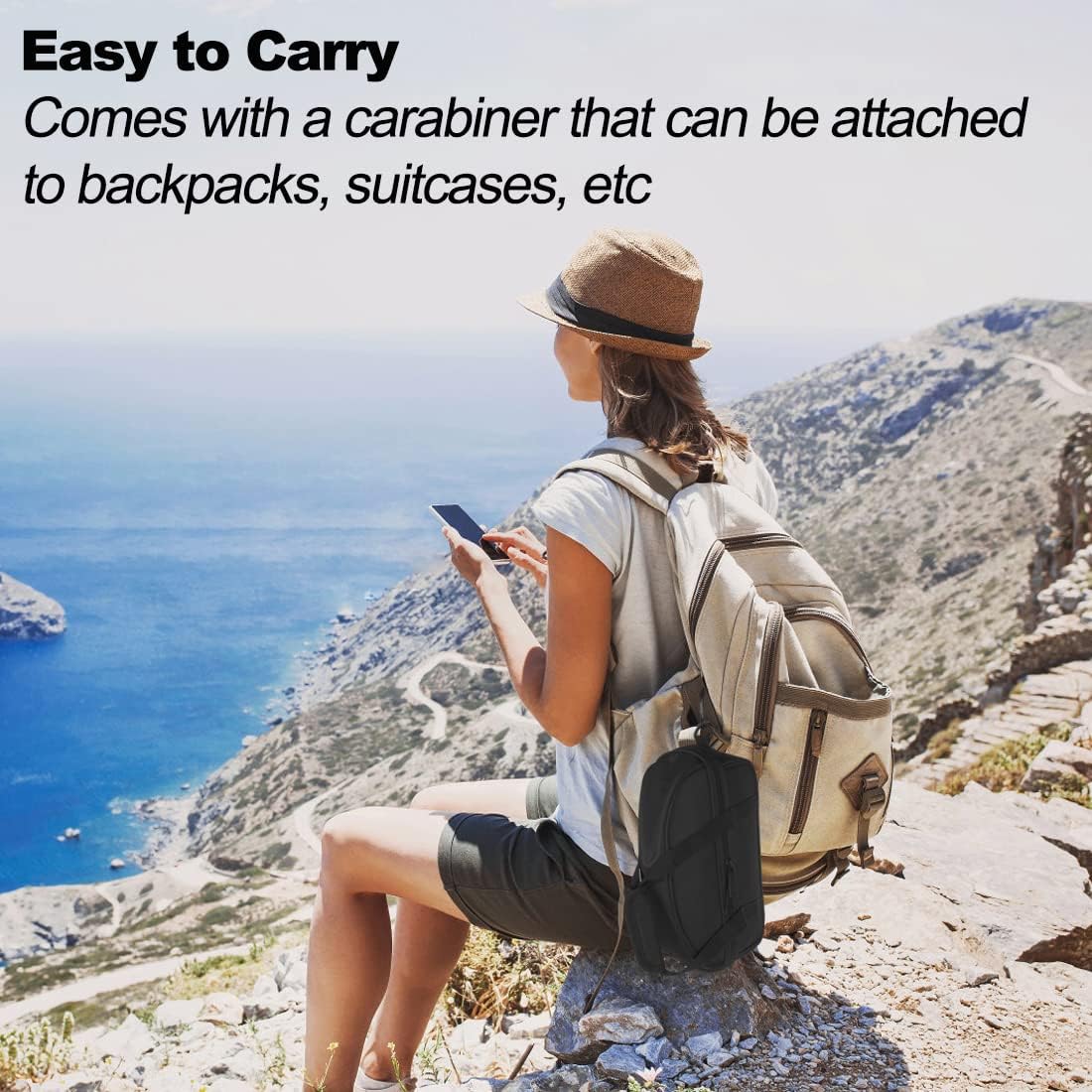 Travel Case with Carabiner and Shoulder Straps for Charge 5  Charge 4 Waterproof Bluetooth Speaker