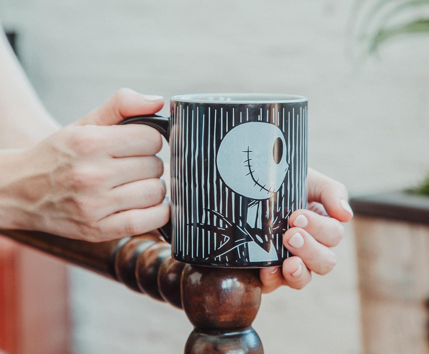 Disney Nightmare Before Christmas Jack and Sally Meant To Be – Juego de tazas de cerámica