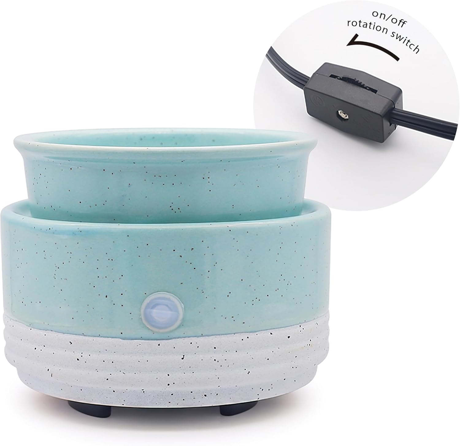 CVHOMEDECO. Calentador de velas y fragancias 2 en 1, calentador eléctrico de cera derretida, para velas perfumadas, cera derretida y tartas para