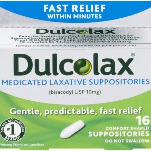 Dulcolax Supositorios laxantes medicados – 16 unidades, paquete de 6 Dulcolax Supositorios laxantes medicados – 16 unidades, paquete de 6