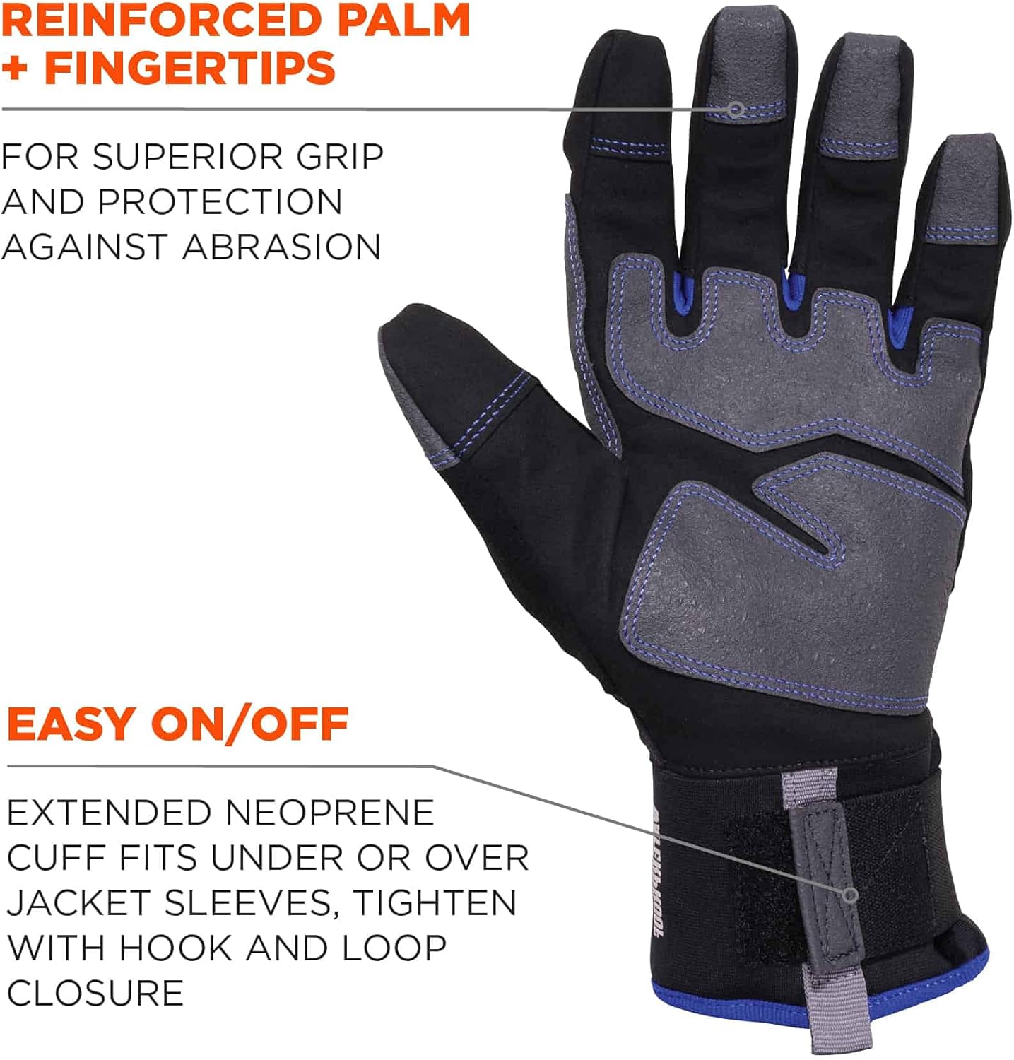 Ergodyne Proflex 817 WP guante térmico aislante de utilidad, impermeable, color negro