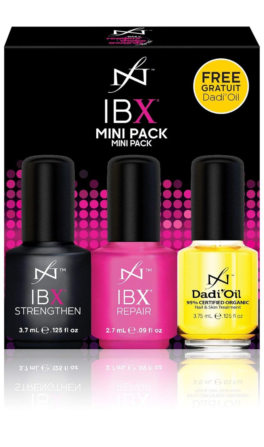 NUEVO! IBX Mini Duo Pack Con Aceite Dadi GRATIS Restauración Protección Uñas
