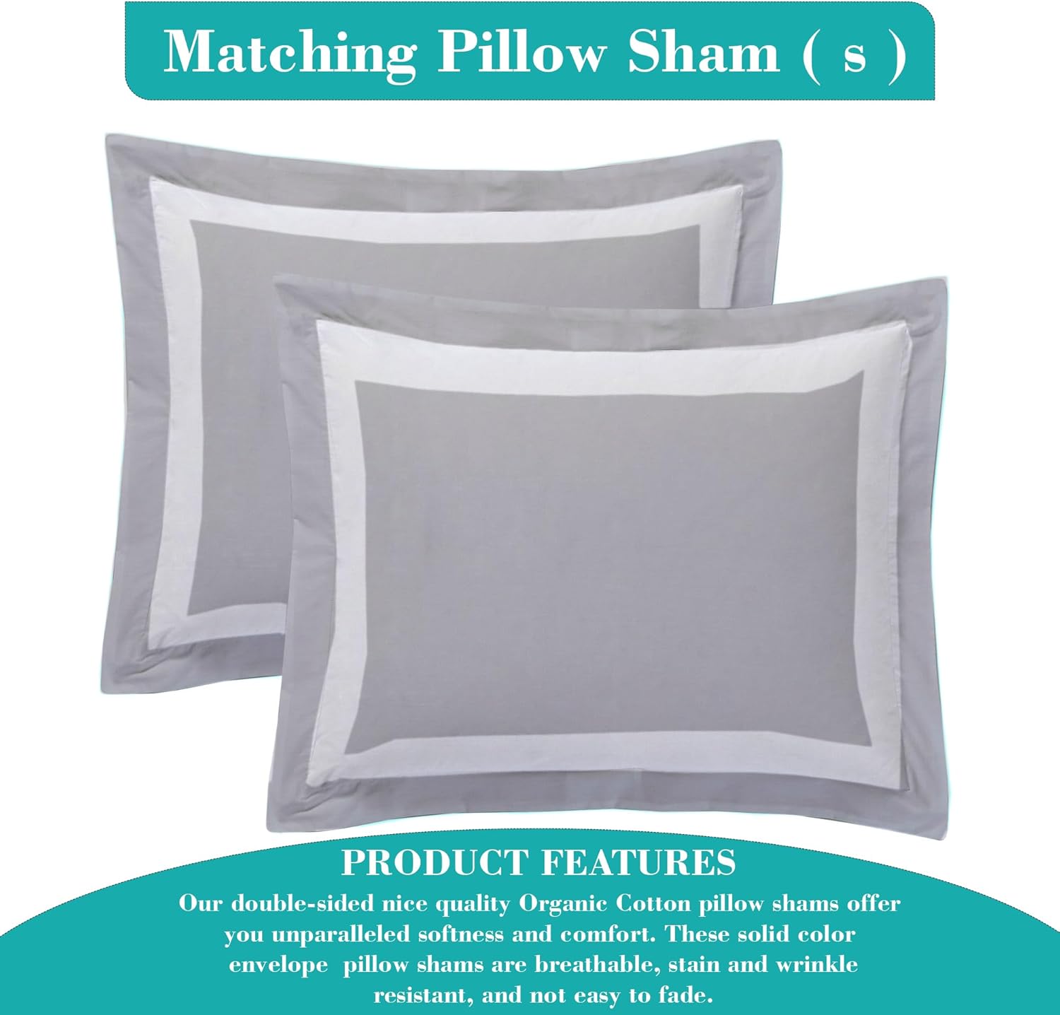 Saferay Green Hotel Luxury – Juego de funda de edredón de 3 piezas, 850 hilos, 100% algodón orgánico, colección de ropa de cama de gran tamaño,