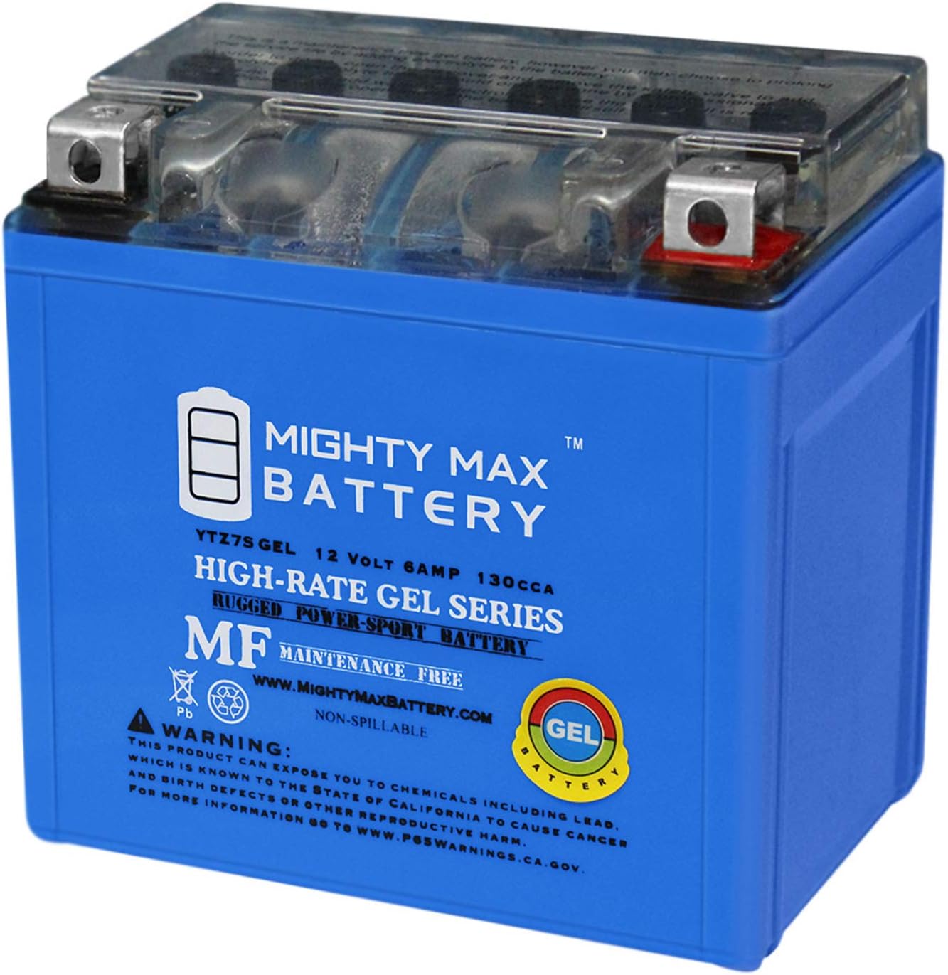 Mighty Max Battery Batería de gel de 12V 6AH para Honda 450 TRX450ER, TRX450R 2006-2012