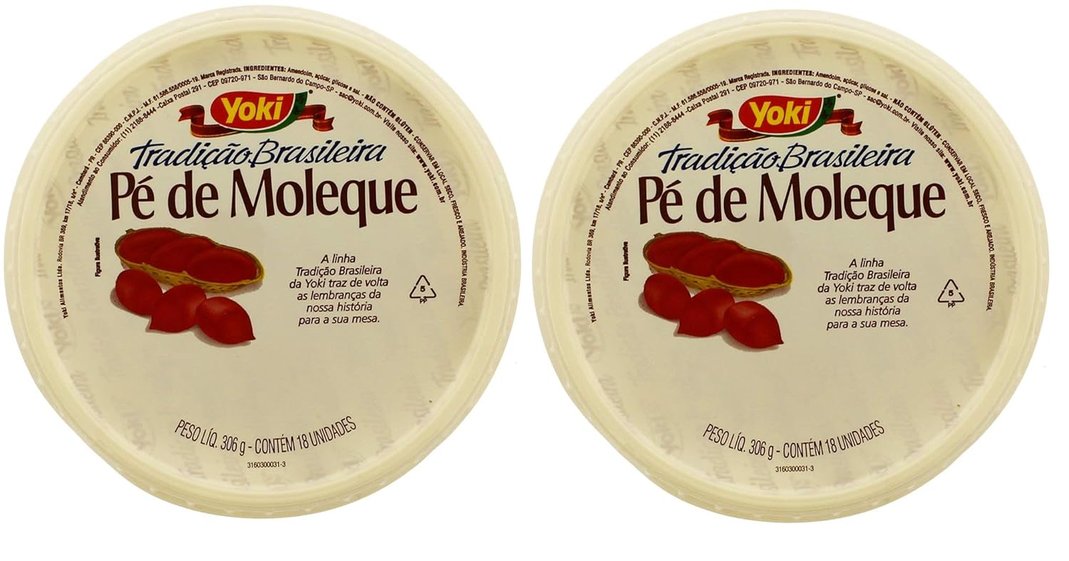 Yoki – Cacahuete quebradizo – 10.79 Oz (PACK DE 2)  Pé de Moleque – 10.79 oz