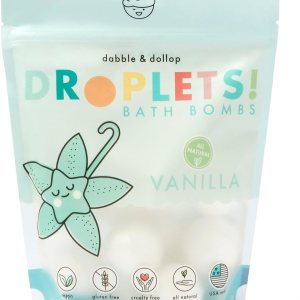 Dabble & Dollop Bombas de baño de vainilla, bombas de baño 100% naturales para niños, fabricadas en Estados Unidos, gaseosas, hidratantes, Dabble & Dollop Bombas de baño de vainilla, bombas de baño 100% naturales para niños, fabricadas en Estados Unidos, gaseosas, hidratantes,