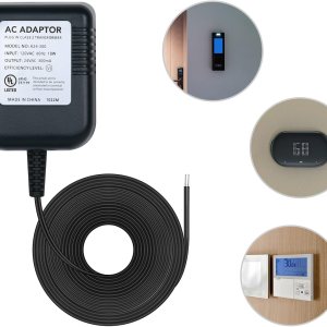 Degrii Transformador de 24 V adecuado para todos los termostatos inteligentes y timbres de timbre de anillo, compatible con termostato inteligente Degrii Transformador de 24 V adecuado para todos los termostatos inteligentes y timbres de timbre de anillo, compatible con termostato inteligente