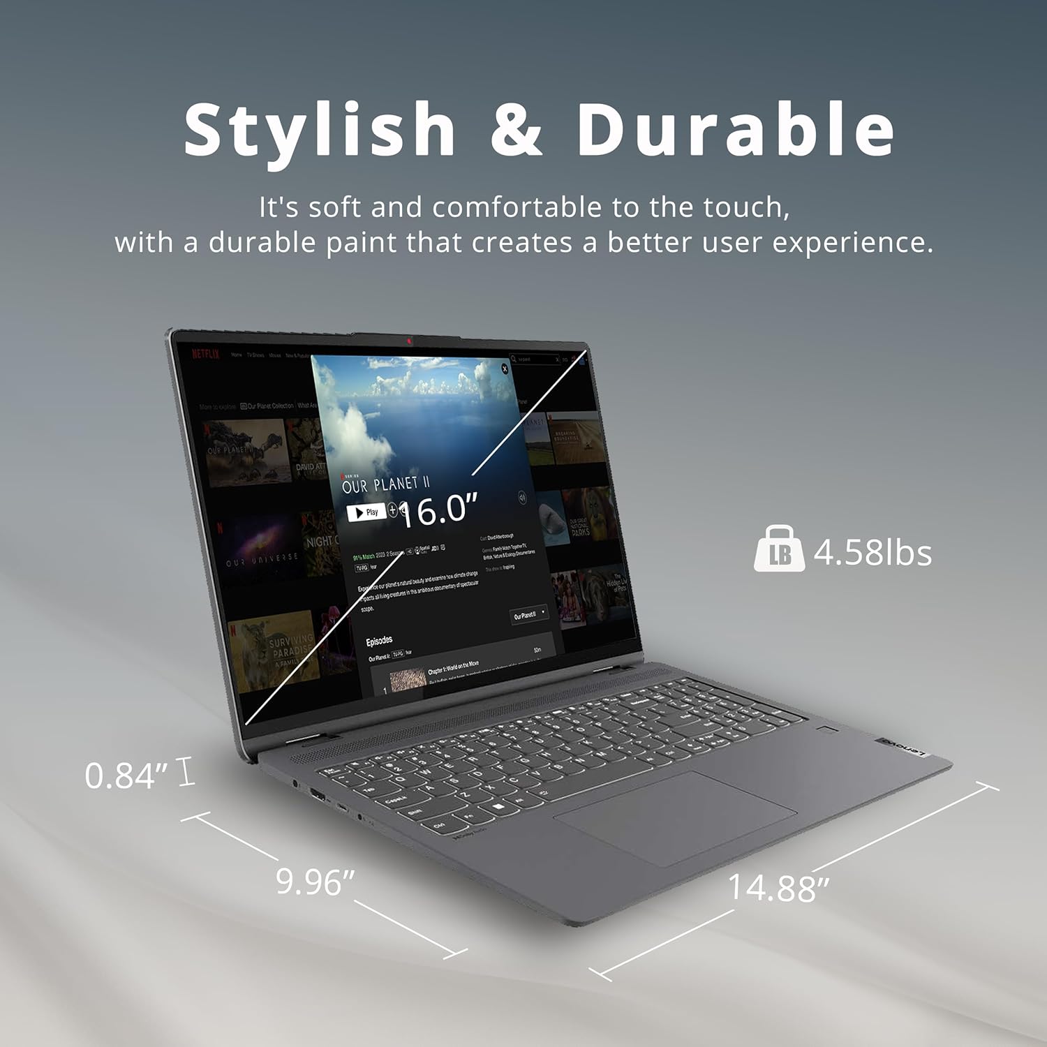 Lenovo IdeaPad Flex 5 – Laptop con pantalla táctil IPS 2 en 1 2.5K de 16 pulgadas, Intel Core i7-1255U, 16 GB de RAM, SSD de 1 TB, teclado