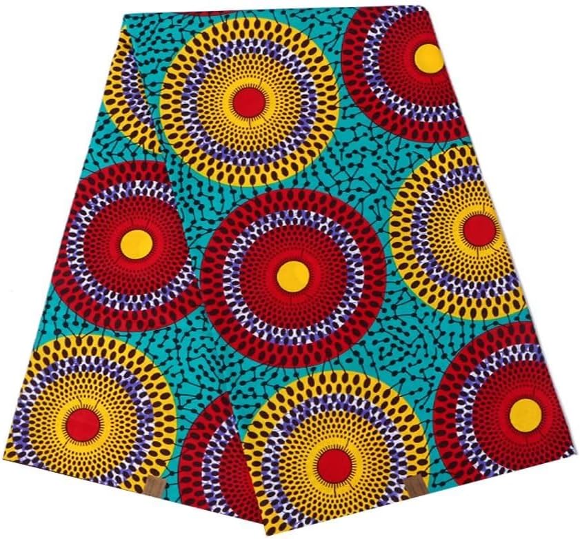 Tela africana 100% algodón Ankara cera impresión tela 6 yardas tela para vestido de fiesta 1214