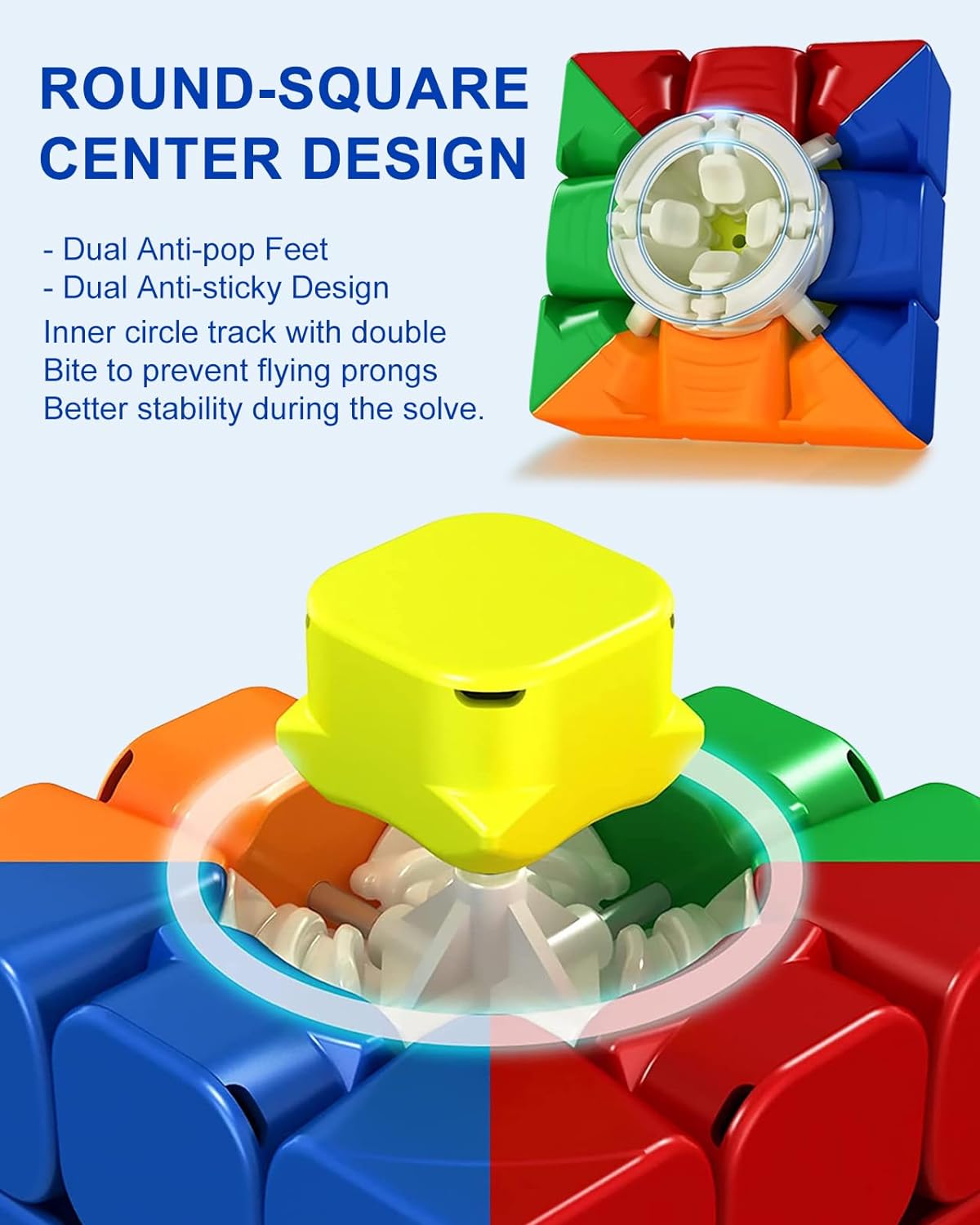 CFMOUR Cubo magnético de velocidad 3 x 3  Moyu RS3M Cubo sin calcomanías, 48 imanes  Juguete rompecabezas superrápido para resolver problemas para