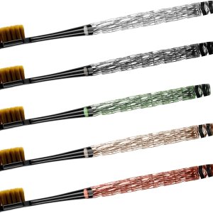 Hljia – Paquete de 5 cepillos de dientes de cristal 2023, cerdas suaves, cabeza ancha, cepillo antideslizante personalizado Bling Sparkle Ripple Hljia – Paquete de 5 cepillos de dientes de cristal 2023, cerdas suaves, cabeza ancha, cepillo antideslizante personalizado Bling Sparkle Ripple