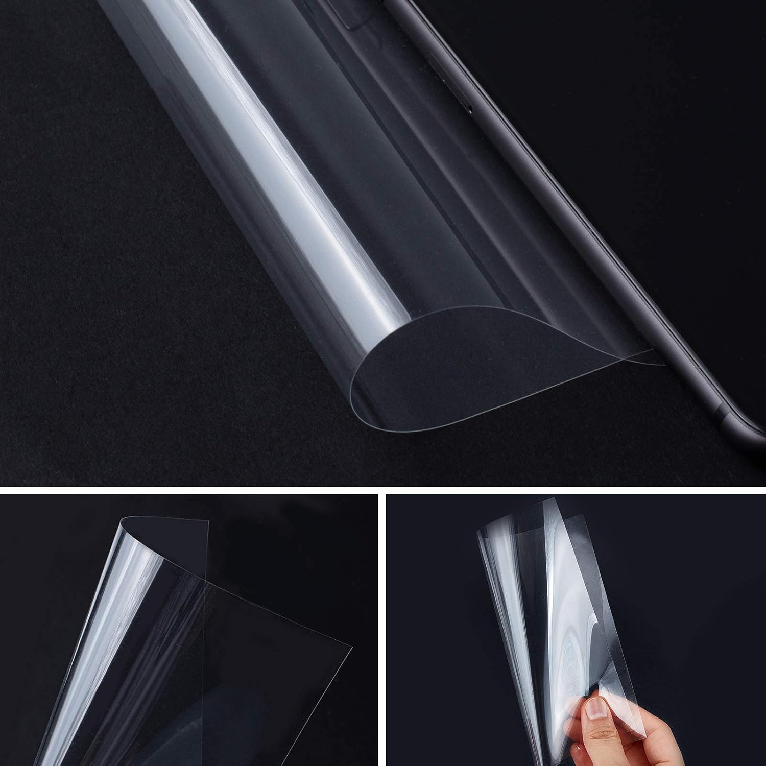 PandaHall – 50 piezas de papel de planchado de cuentas fusibles de 5.9 x 5.9 pulgadas, papel de planchado cuadrado transparente de termoestabilidad
