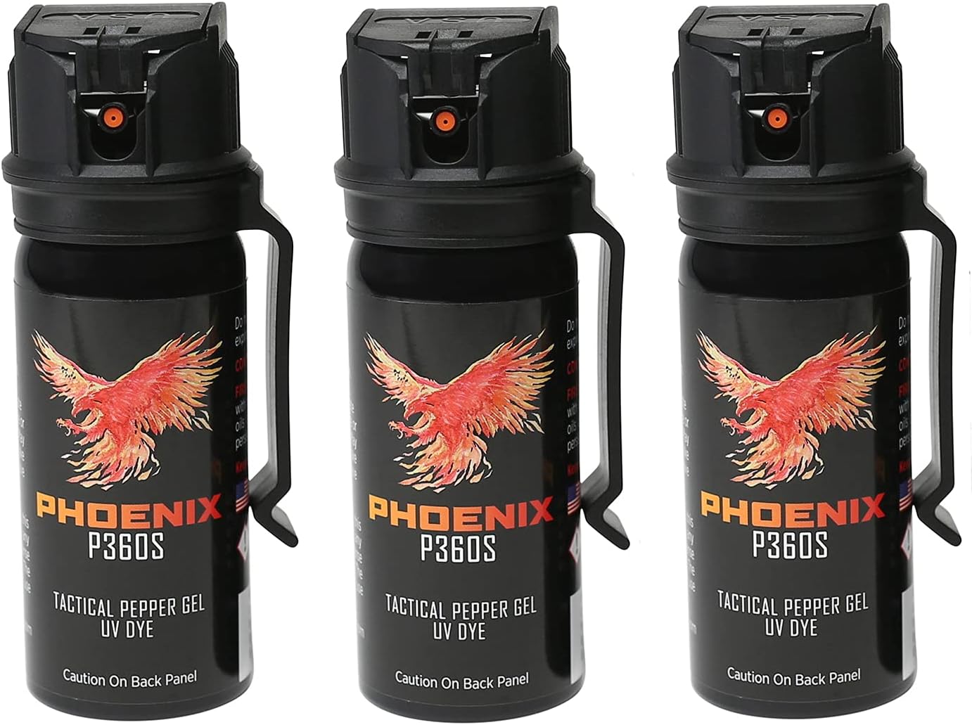 Phoenix P360S – Gel pimienta de qseel. Spray de pimienta de grado militar y policial de máxima resistencia, el gel es mejor, rocía en cualquier