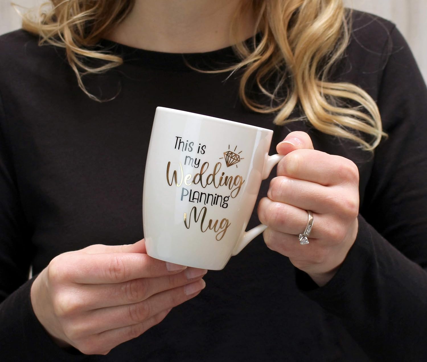 Lillian Rose Taza de café de planificación de bodas, 1 unidad (paquete de 1), color crema