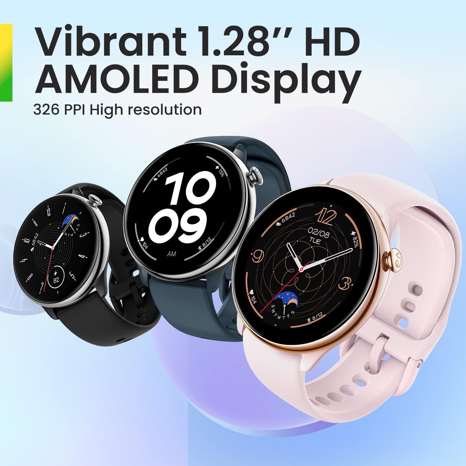 Amazfit GTR – Mini reloj inteligente para mujer, batería de 14 días, deportivo con GPS, 5 sistemas de posicionamiento satélite, rastreador de