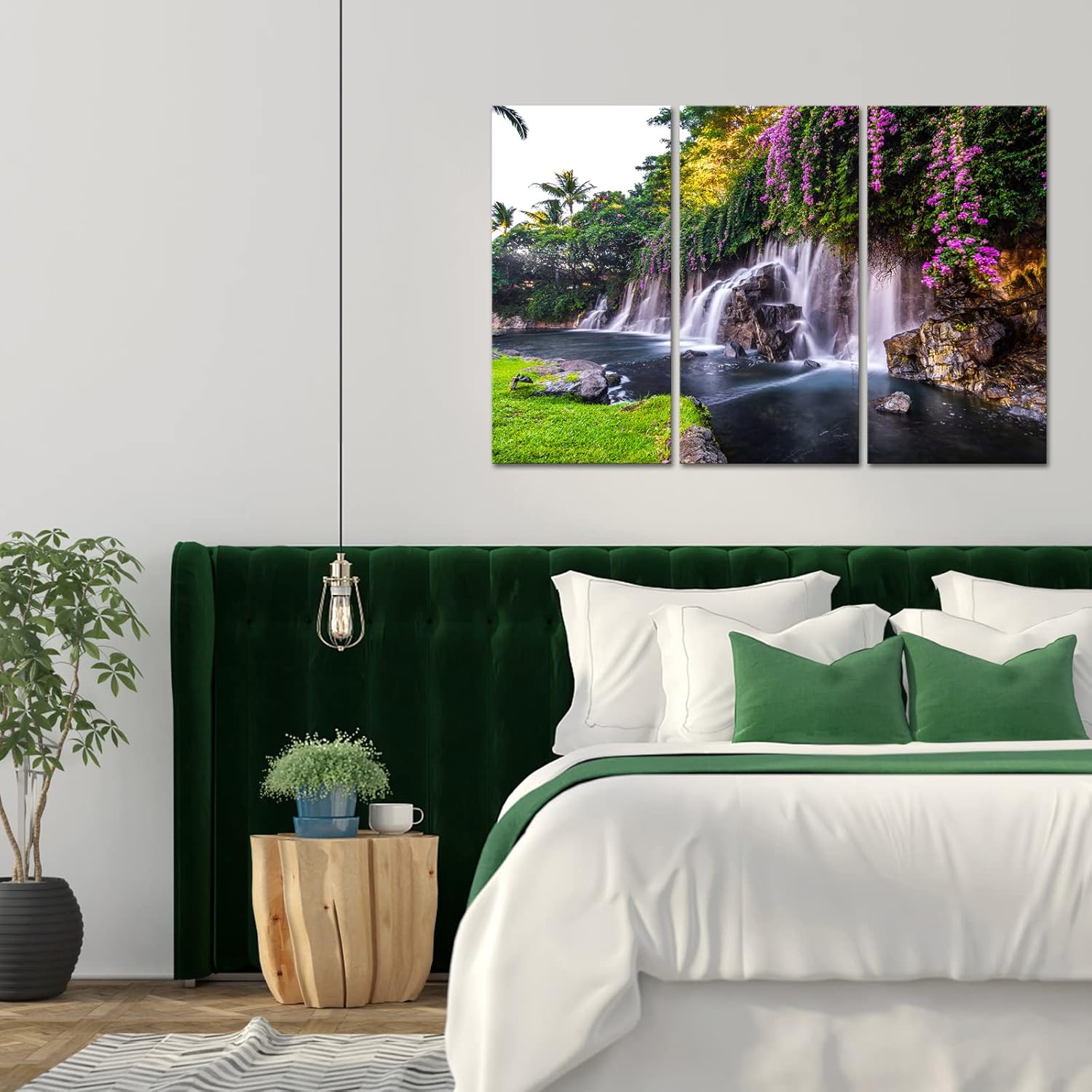 Nachic Wall – Cuadro grande de cascada de Hawái, arte de pared, fotografía de paisaje natural, impresiones en lienzo para decoración del hogar,