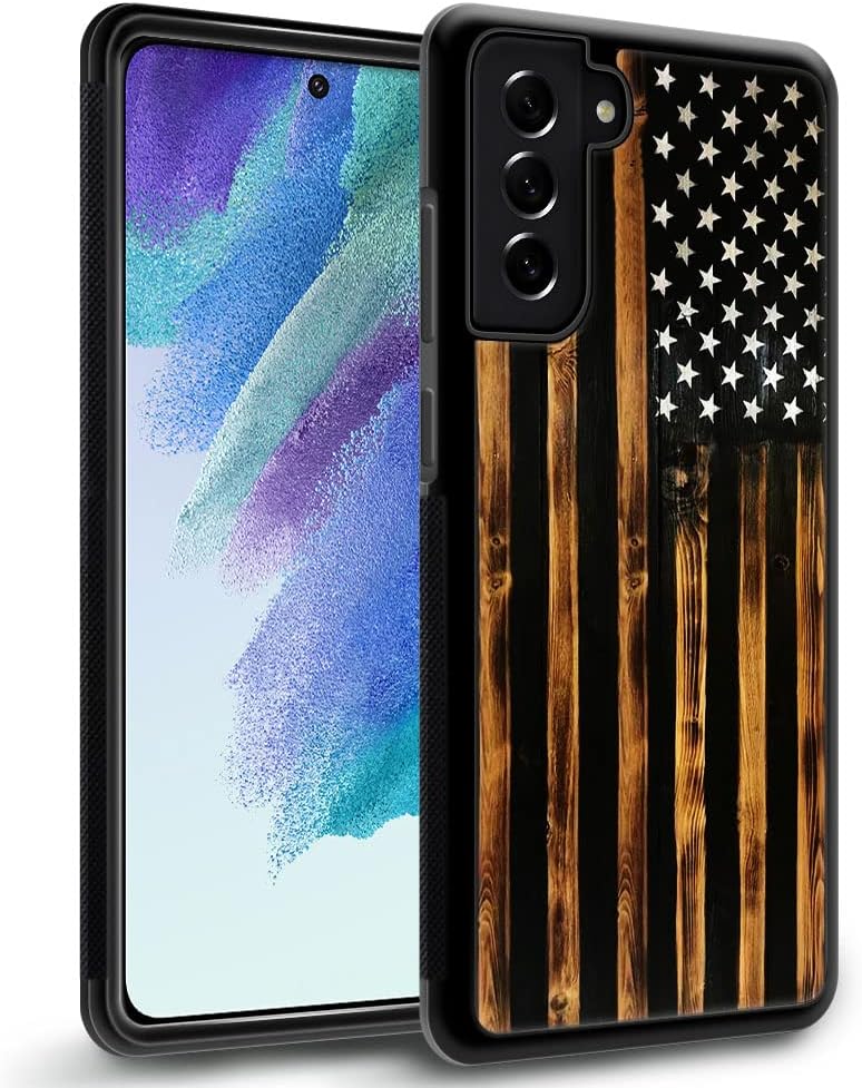 DJSOK Funda compatible con Samsung Galaxy S20 Plus, diseño clásico de patrón de bandera antigua de grano de madera para hombres, niños y niñas,