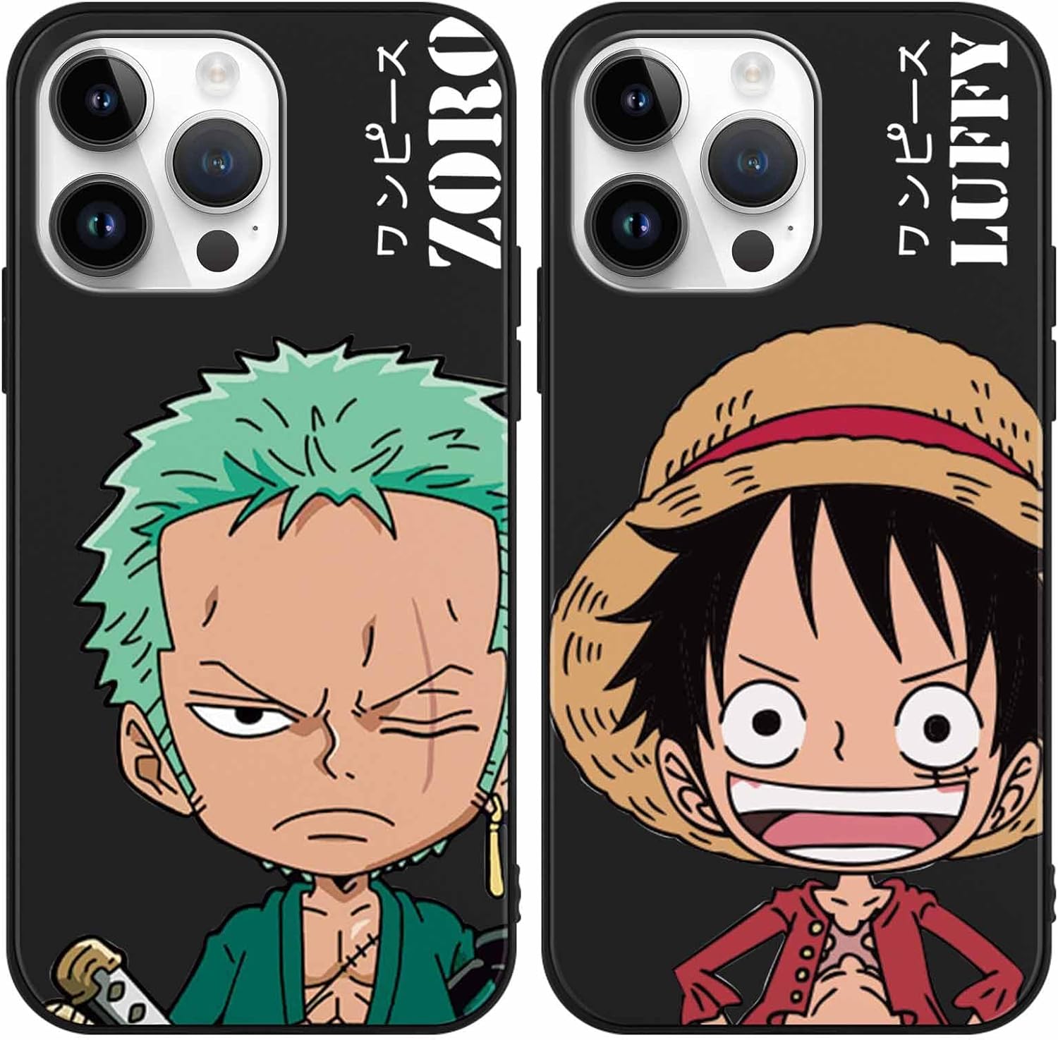 2 fundas geniales para iPhone 13 Pro Max de silicona de 6.7 pulgadas, estampado de personajes de dibujos animados de anime japonés para hombres,