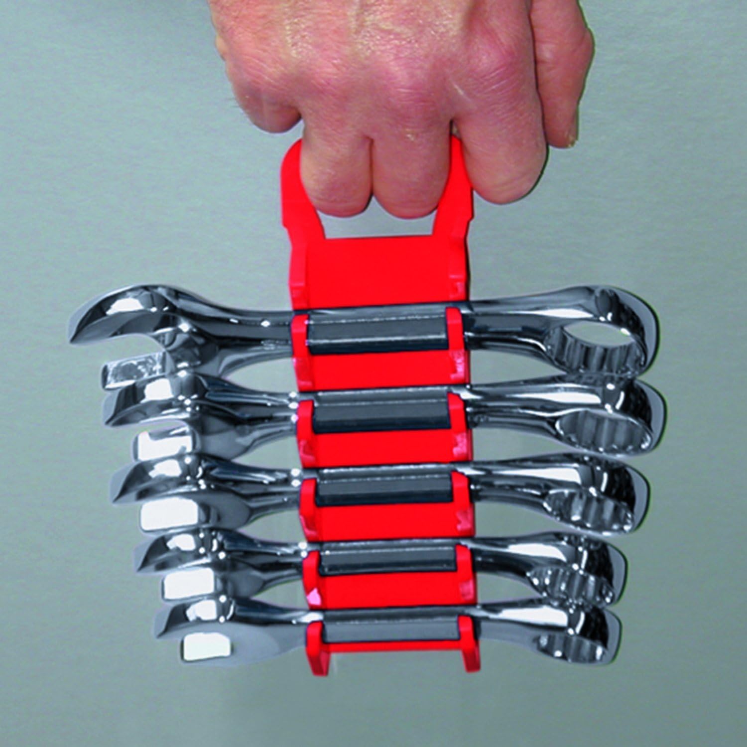 Ernst Manufacturing 5076-Red Gripper – Organizador de llaves rechonchas, 11 herramientas, rojo