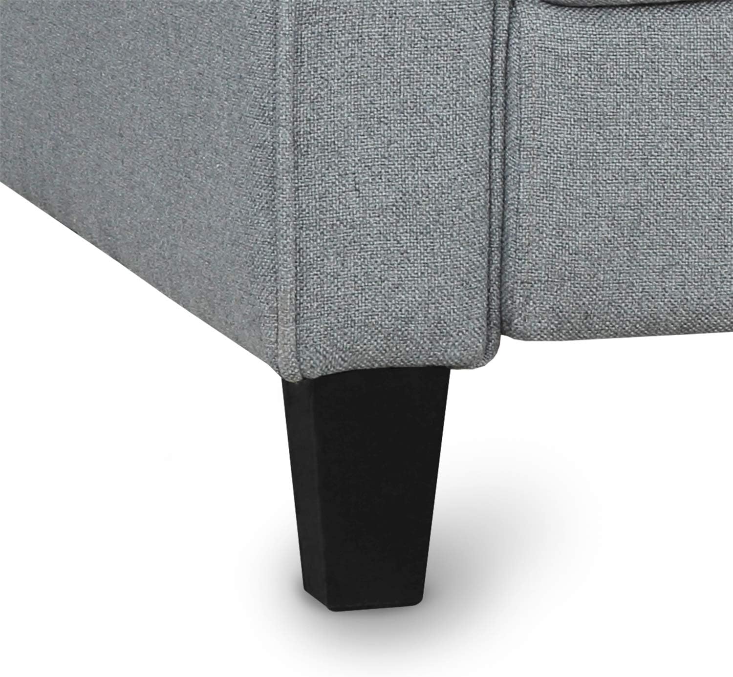Harper&Bright Designs – Juego de sofá tapizado de tela de lino para sala de estar (asiento individual, gris)