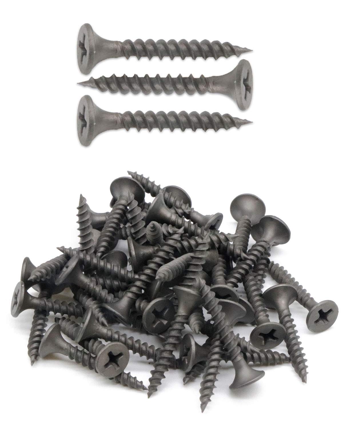 Tornillos para madera de cabeza plana, 100 tornillos Phillips #6 x 1 pulgada para paneles de yeso con rosca fina, tornillos autorroscantes para
