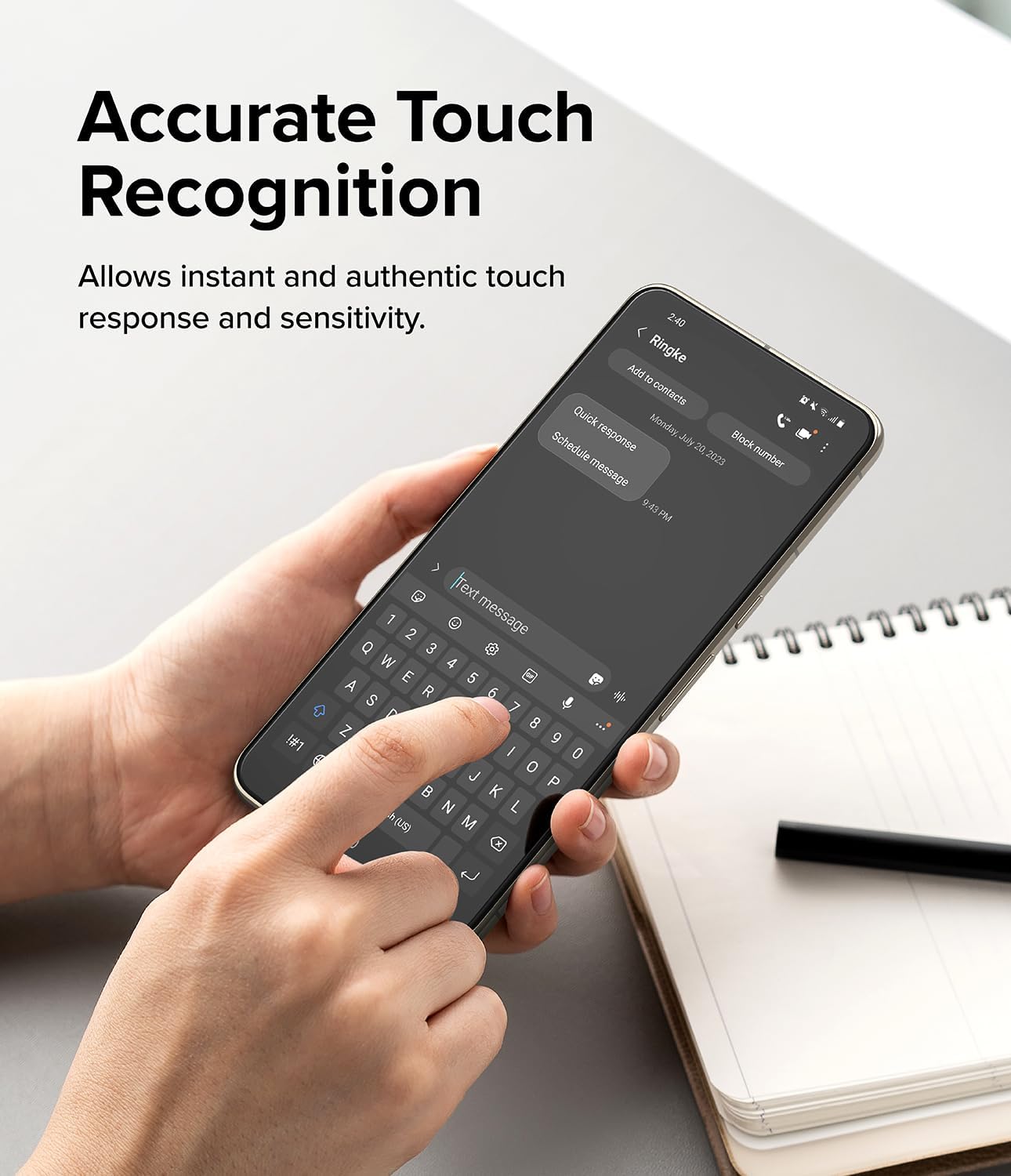 Ringke Película doble fácil protección de 4 capas compatible con Google Pixel 8 Pro, revestimiento de reparación autocurable, cobertura completa,