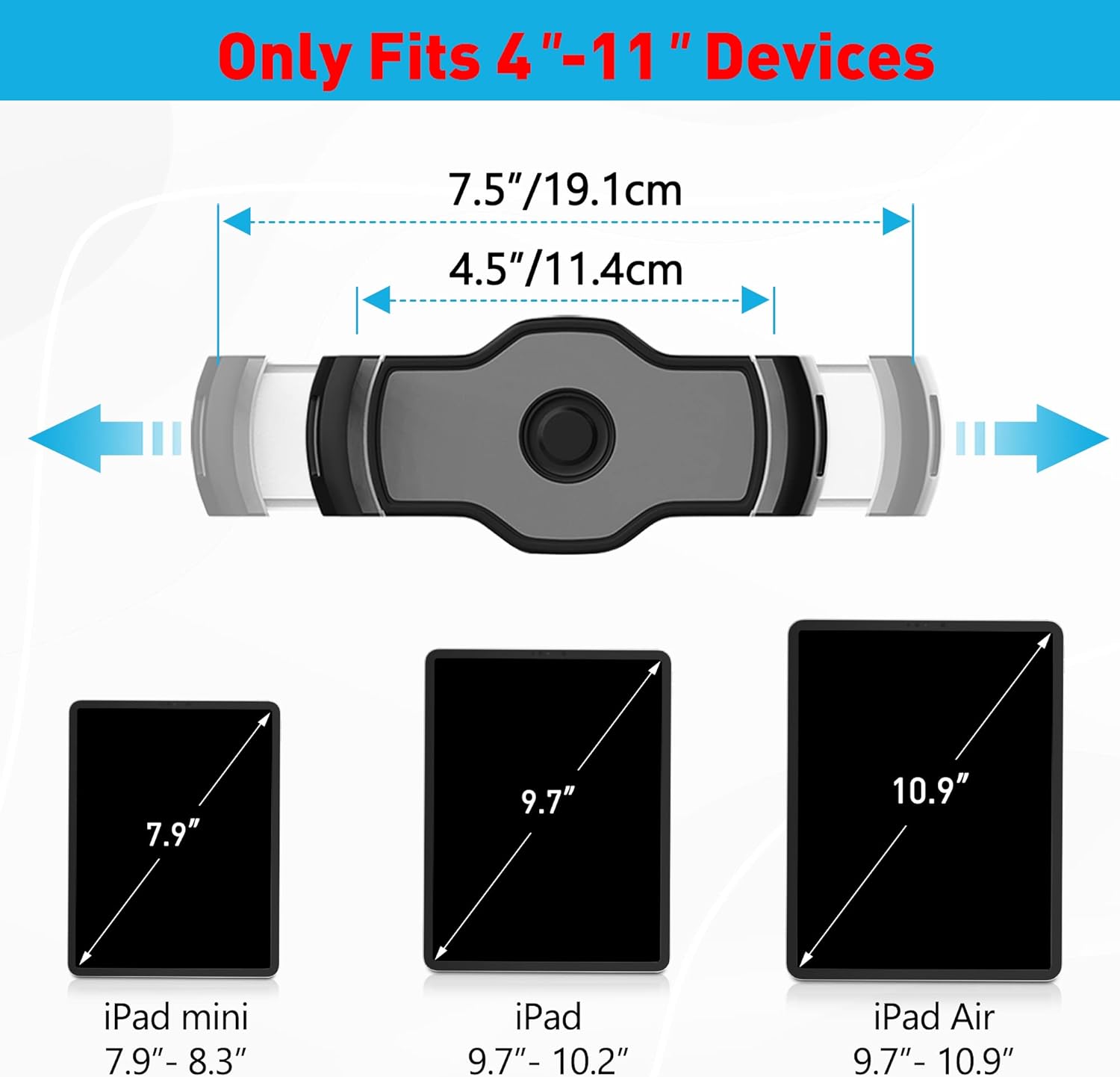 AboveTEK Escritorio portátil de regazo para computadora portátil con bandeja retráctil para mouse pad y brazo giratorio de 360 soporte de aluminio