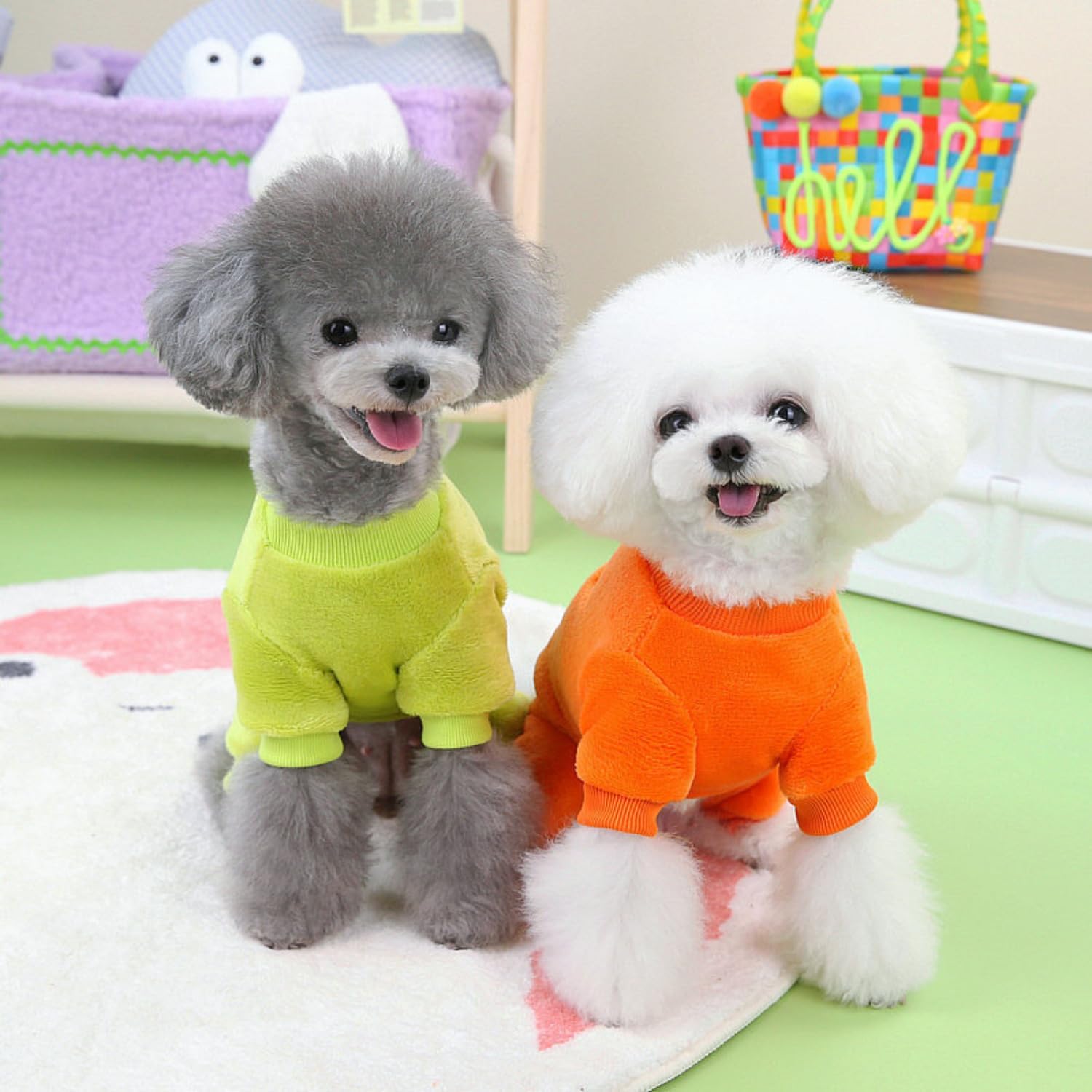 Suéter para perro, overol de invierno de forro polar para cachorros, ropa para perros pequeños, hembras y niños, pijama cálida para perros pequeños,