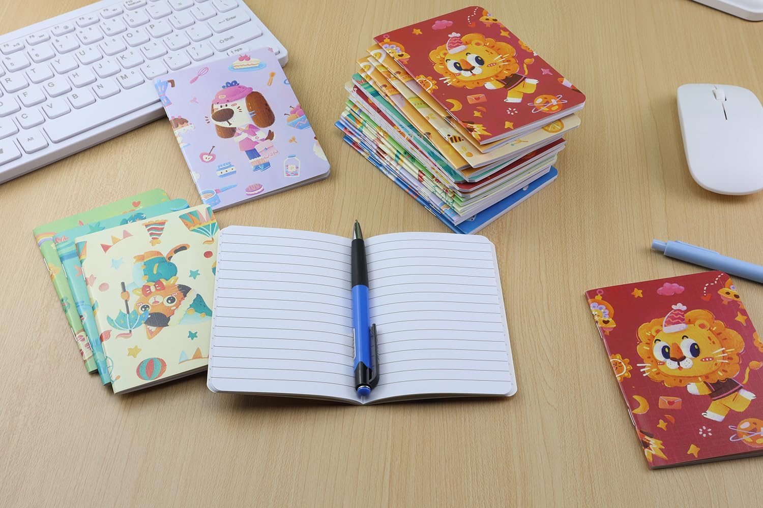 24 mini cuadernos, bloc de notas de bolsillo de 3.5 x 5 pulgadas, diario pequeño para escuela, oficina, hogar, suministros de regalo de viaje