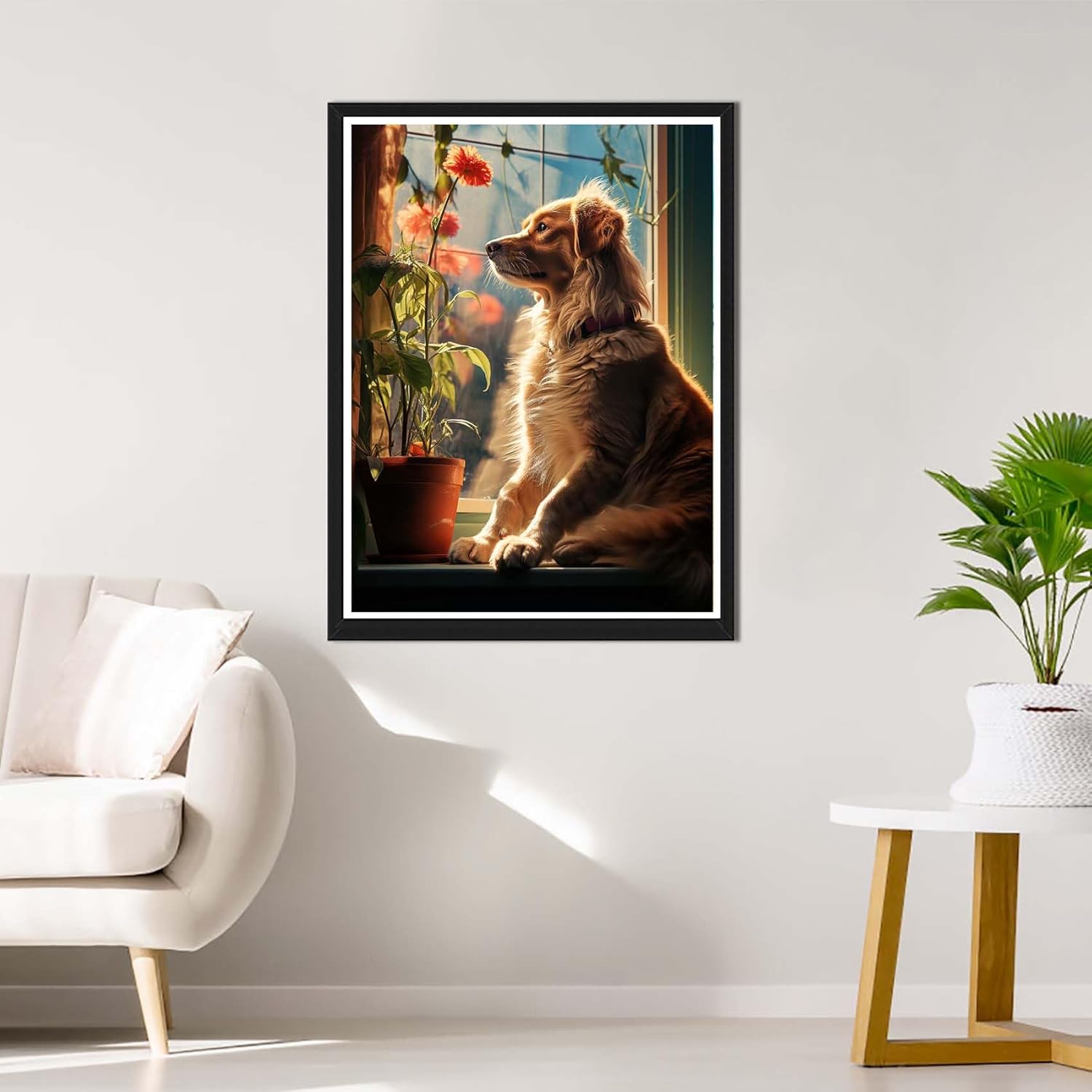 Rovepic – Kit de pintura de diamante 5D redondo para perro, taladro completo, pintura de bricolaje con diamantes, arte de animales, diamantes de