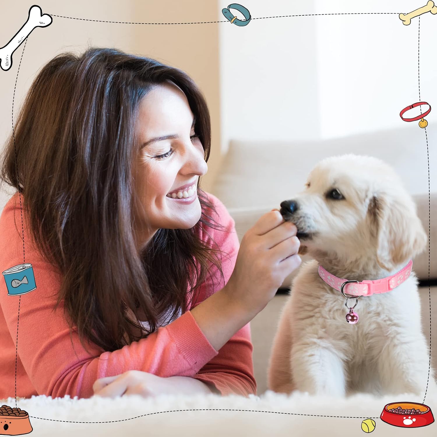 Mixweer 24 collares para cachorros pequeños, collares de identificación para cachorros recién nacidos, suministros para perros pequeños, gatos,