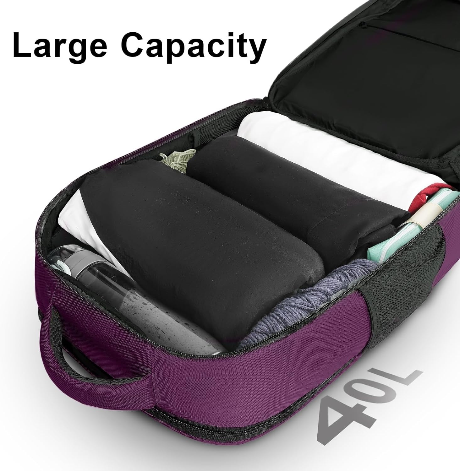 MATEIN Mochila de viaje, mochila de viaje grande para laptop de viaje de 40 L aprobada para hombres y mujeres