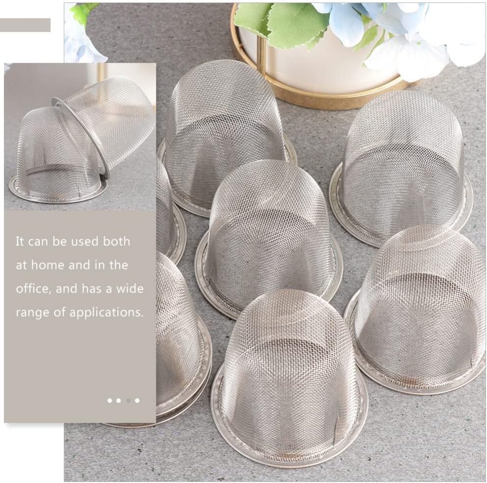 Operitacx 10 unids Teapot Filter Liner Tea Brewer for Loose Tea Mesh Tea Filter Coffee Filters Loose Tea Steeper Metal Tea Infuser Tea Mesh Strainer