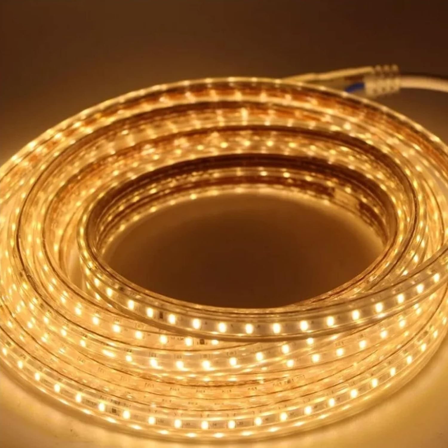 Rosvola Tira de luces LED, enchufe UE 220 V 16.4 pies, tira de luz LED regulable, tira de luz ambiental flexible para sala de estar, espejo Vantiy,
