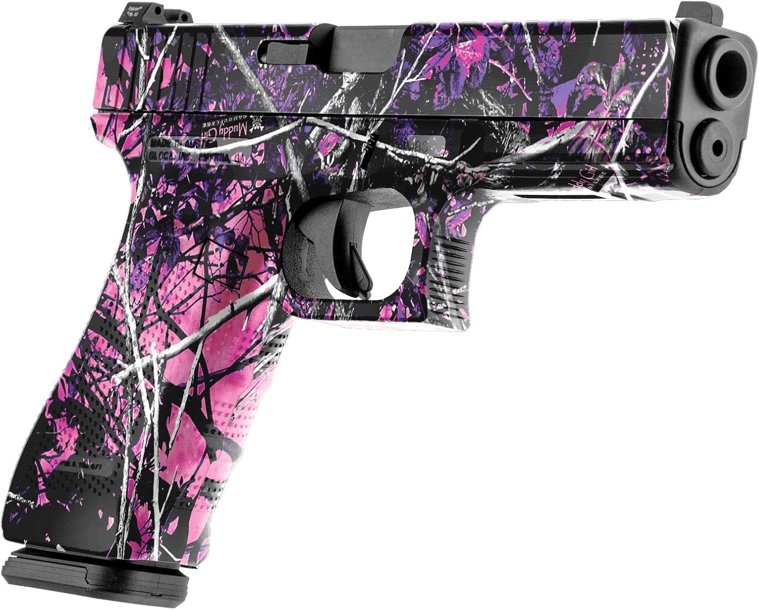 GunSkins Funda de pistola precortada para Glock 45 – Compatible con pistola Airsoft AEG BB – Envoltura de vinilo para pistola – Fácil de instalar –
