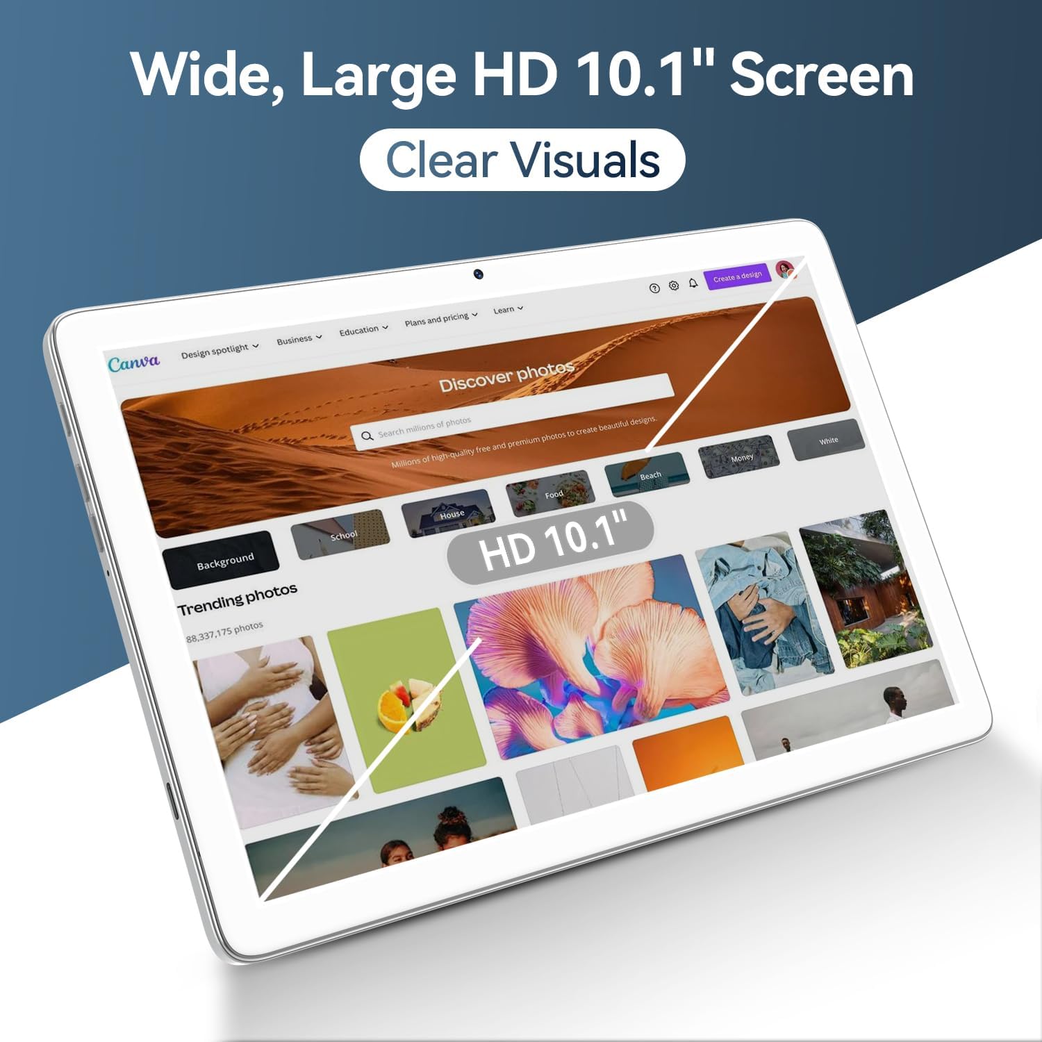 Tablet 2024 Tablet Android de 10 pulgadas, tableta WiFi 5G Octa-Core con teclado, 128 GB + 4 GB + 1 TB de almacenamiento expandible, tableta de