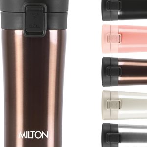 MILTON Taza de café aislada al vacío de doble pared con tapa a prueba de fugas, tazas de café reutilizables  Taza de café de viaje para automóvil MILTON Taza de café aislada al vacío de doble pared con tapa a prueba de fugas, tazas de café reutilizables  Taza de café de viaje para automóvil