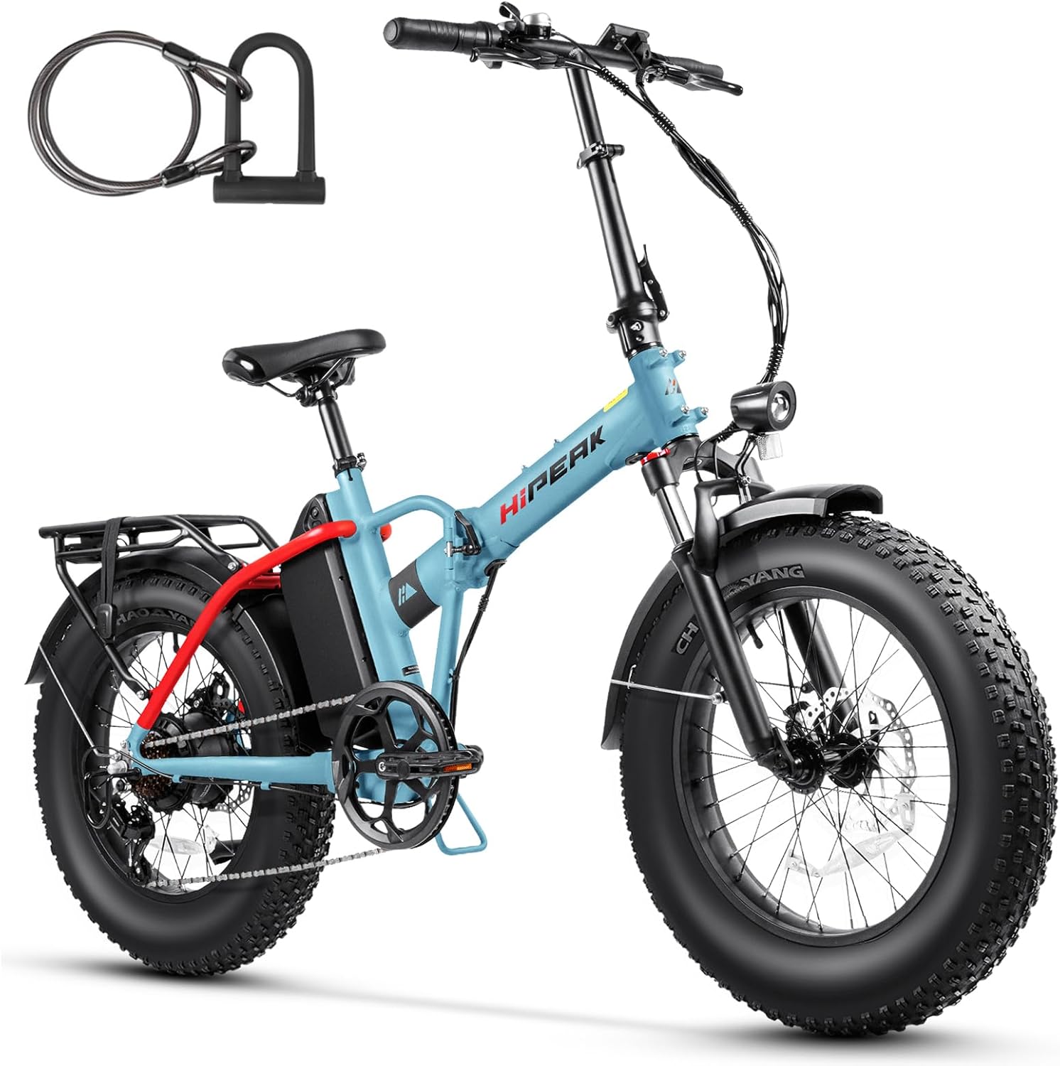 Bona Ebike Bicicleta eléctrica plegable para adultos, 750 W, velocidades de hasta 25 MPH, batería extraíble grande de 48 V 15 Ah, batería extraíble