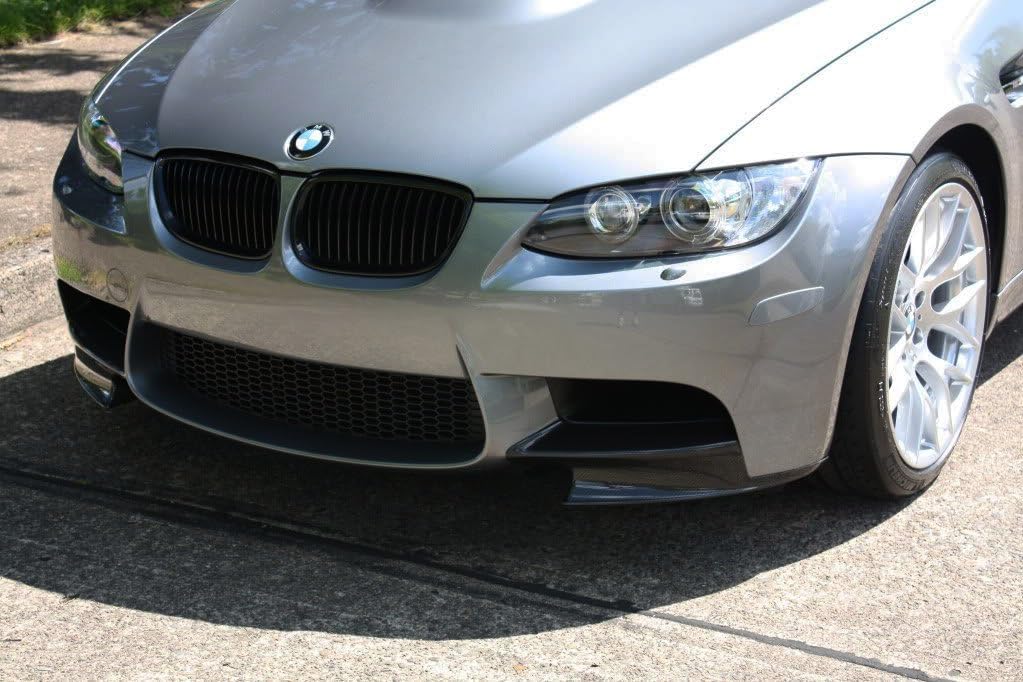 Divisores de labios de parachoques delantero de fibra de carbono real para BMW 2007-2013 E90 E92 E93 M3 SedánCoupeConvertible