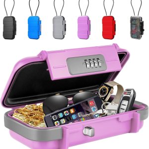 BKNOOU Caja de seguridad de viaje, caja fuerte portátil para viajes, caja de seguridad antirrobo, caja de seguridad para playa, impermeable, pequeña BKNOOU Caja de seguridad de viaje, caja fuerte portátil para viajes, caja de seguridad antirrobo, caja de seguridad para playa, impermeable, pequeña