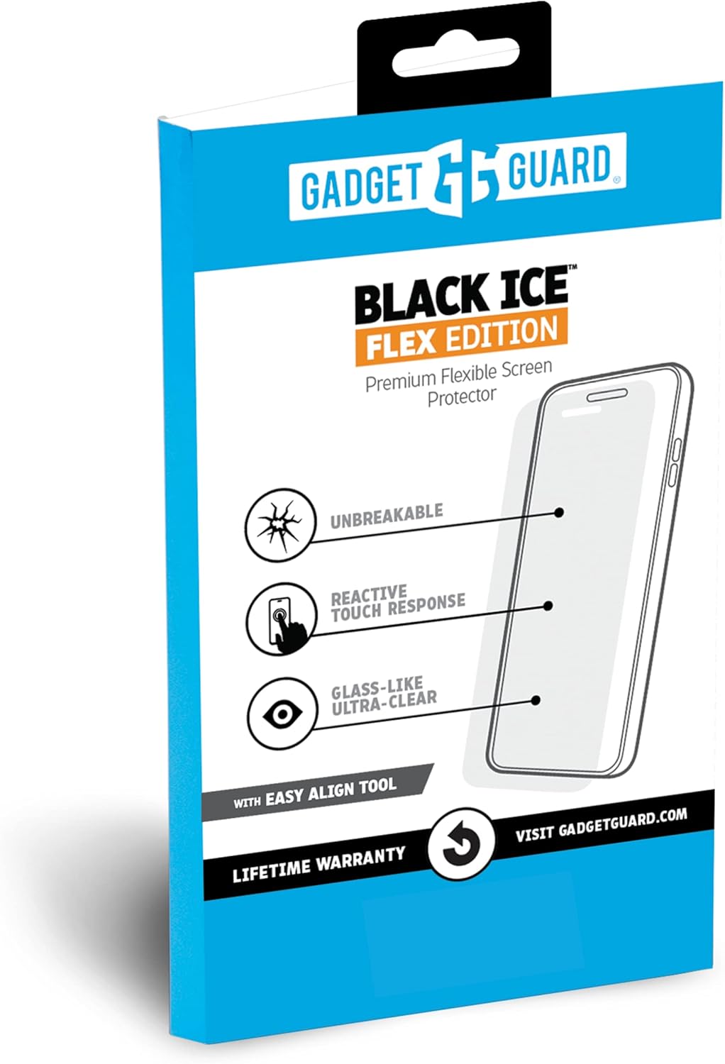 Gadget Guard Protector de pantalla Flex para iPhone 13 Pro Max, protector de pantalla inastillable, 5 veces más fuerte que el vidrio templado,