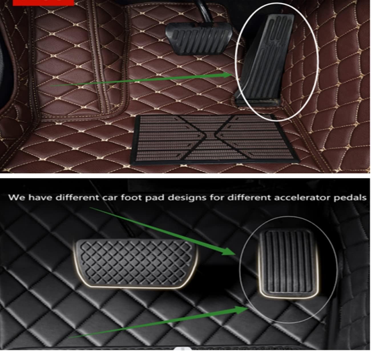 Tapetes de cuero personalizados para todo tipo de clima, antideslizantes, compatibles con el 95% de los sedán, SUV, camionetas, Coupé, convertibles,