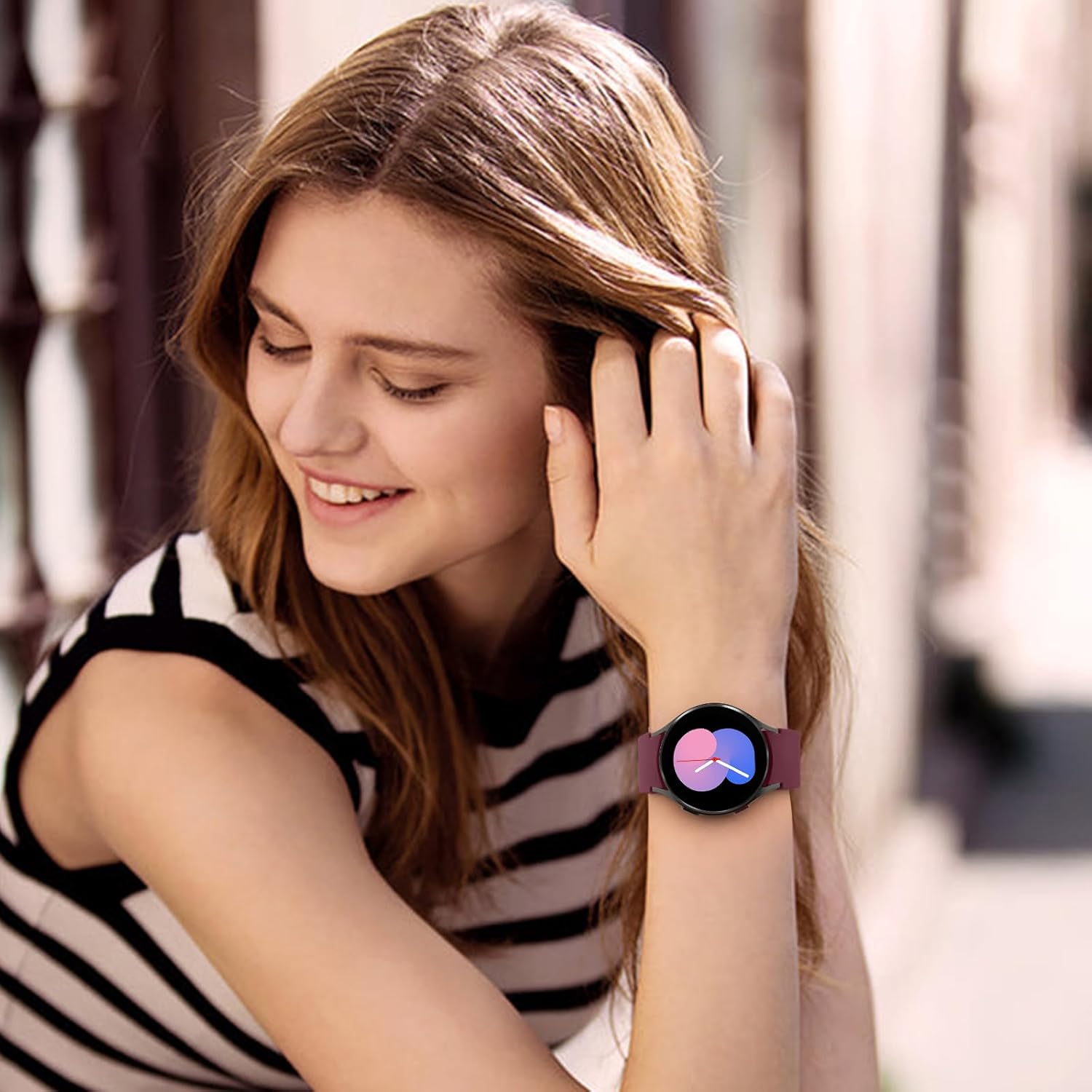 AK Correa de repuesto ajustable para Samsung Galaxy Watch 5 de 1.575 pulgadas, 1.732 pulgadas, Galaxy Watch 5 Pro de 1.772 pulgadas, 0.787 pulgadas,