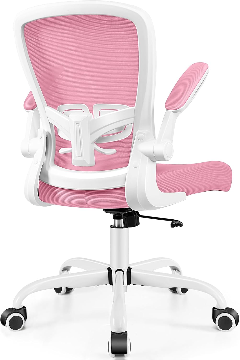 MINLOVE Silla de oficina ergonómica con soporte lumbar ajustable y altura, reposabrazos abatibles de 90, sillas de escritorio Ergo con ruedas, uso