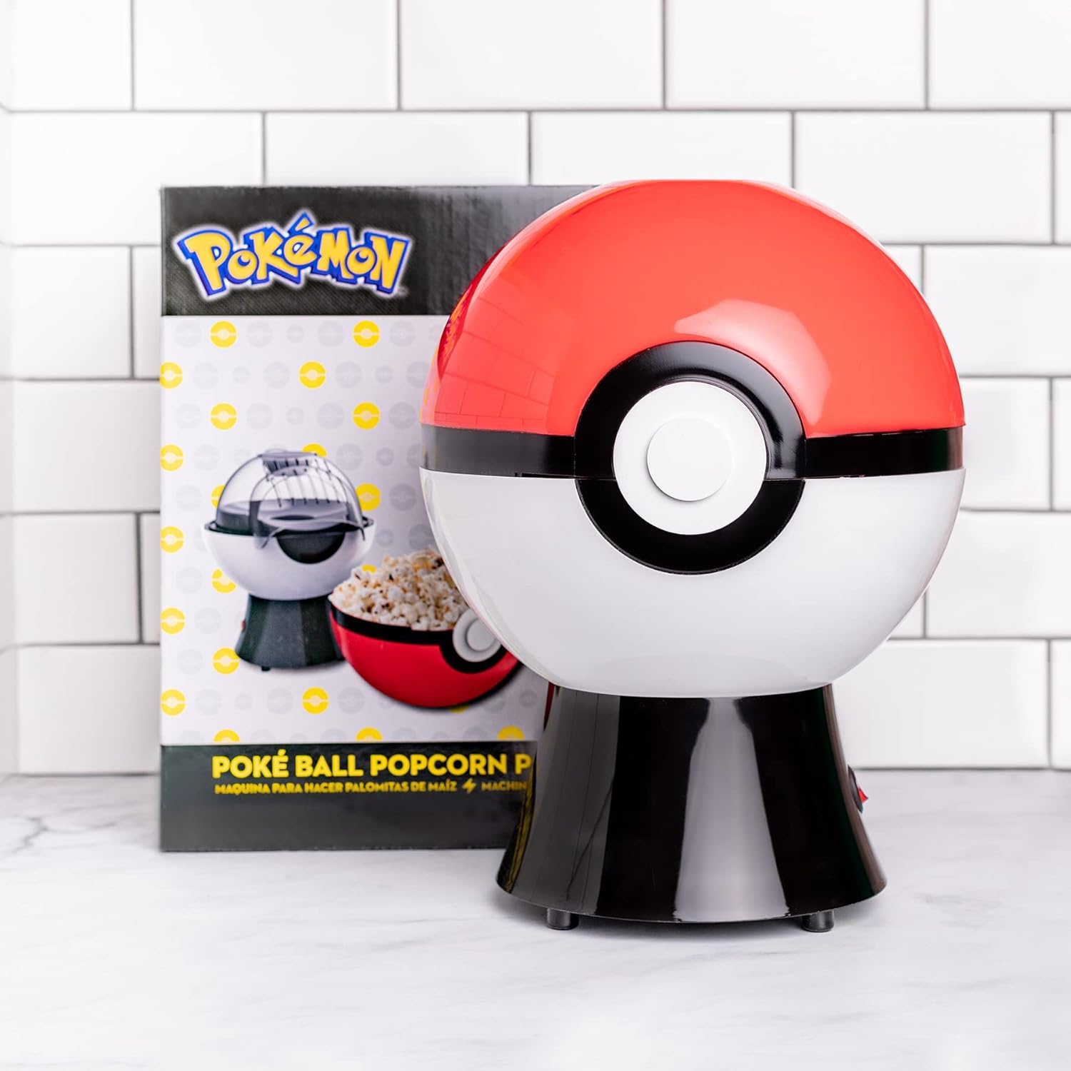 Uncanny Brands Máquina de palomitas de maíz Pokémon Pokeball – Electrodoméstico de cocina Pokémon