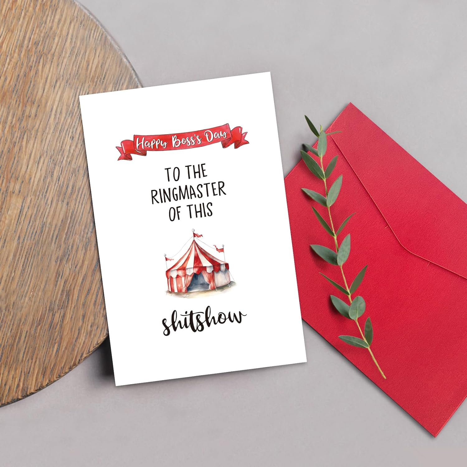 Divertida tarjeta del día del jefe regalos para mujeres jefas, hombres, bonita tarjeta del día del jefe para él y ella, tarjeta de agradecimiento al
