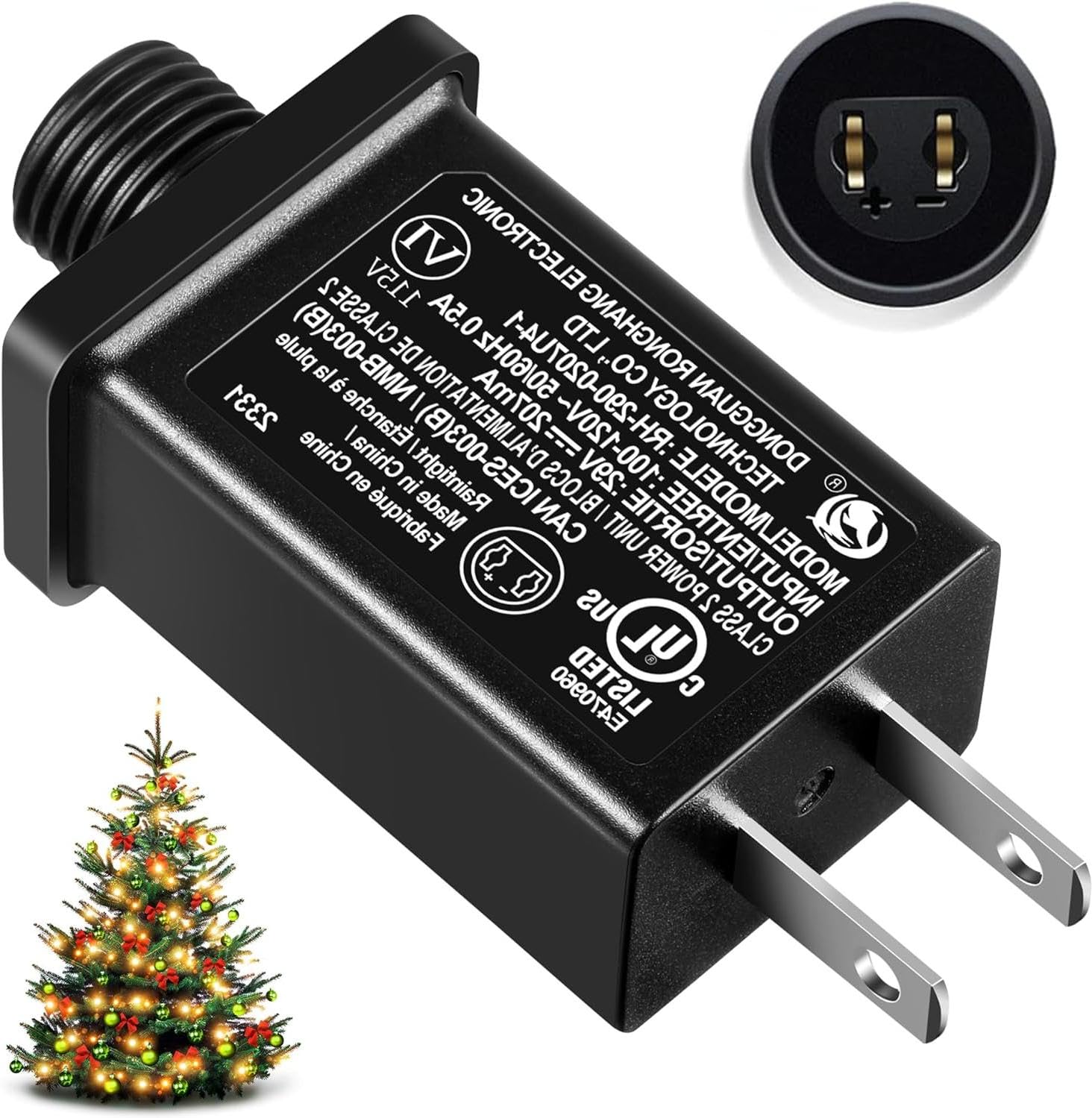 Feekoon 1 paquete de fuente de alimentación LED clase 2 29 V 6 W transformador LED, adaptador de enchufe impermeable IP44 de EE. UU., controlador