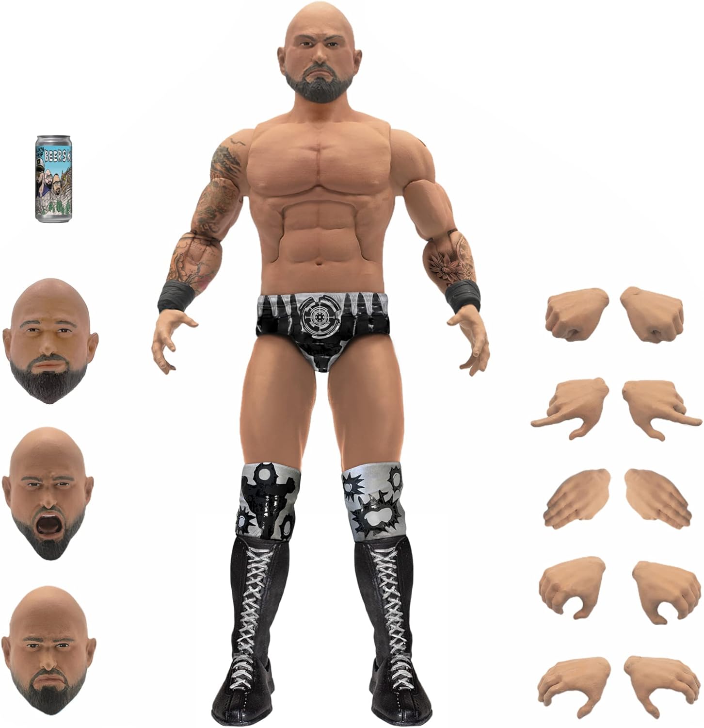 Super7 Wrestling Ultimates The Good Brothers Karl Anderson Figura de acción, multicolor