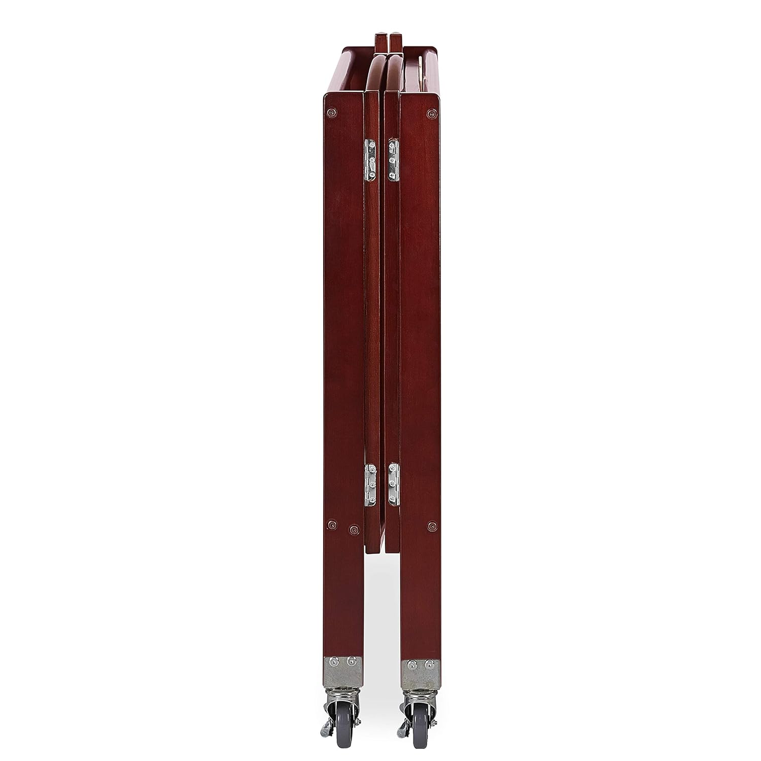 Cuna portátil de abedul plegable 2 en 1, cereza